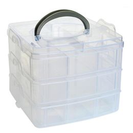 Storage Bags 3 Layers Compartments Clear Box Container Jewellery Bead Organiser Case Plastic Empty Multifunction Tool