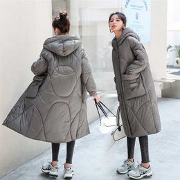 thickening cotton-padded clothes the winter han edition dress suit coat loose down jacket bread 211216