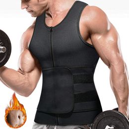 Mens Vest Workout Body Shaper Abdomen Reducing Shapewear Sweat Girdle Waist Trainer Belt Corset Tank Top Shirt Fat Burning 3xl