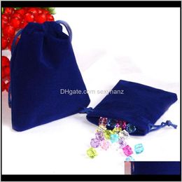 Pouches, & Display Drop Delivery 2021 50Pcs Jewelry Packing Veet Bag 7X9Cm Packaging Dstring Pouches Christmas Gift Bags 6Bosc