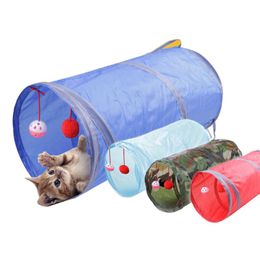 Cat Toys Pet Tunnel Play Camouflage Colour Funny Long Kitten Toy Collapsible Bulk 25cm H5
