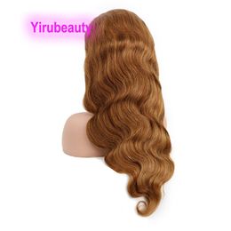 Brazilian 100% Human Hair 13X4 Lace Wig 8# 150%-250% Density Body Wave Remy Wigs Average Size 12-32inch