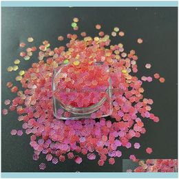 Nail Salon Health & Beautynail Glitter Pet Material Rose Rainbow Color Hexagon Shaped Chunky Embossing Sequins Confetti For Diy Nails Art Cr