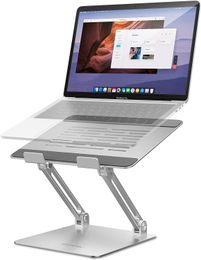 Laptop Stand, Adjustable Laptop Riser, Aluminum Computer Stand for Laptop up to 17.3 Inches, Portable Holder Compatible with MacBook Pro