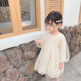 MILANCEL Dresses for Girls Clothing Lace Style Princess Party Dress Elegant Girl Costume 211231