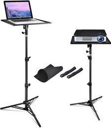 Laptop Projector Tripod Stand, Universal Adjustable Laptop Stand Computer DJ Equipment Holder Mount, Outdoor Foldable Tripod Stand for Stage or Studio