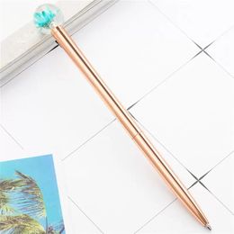 Glass Ball Dried Flower Metal Ballpoint Pen School Student Writing Gift Office Writing Supplies Stationery Creative Pen