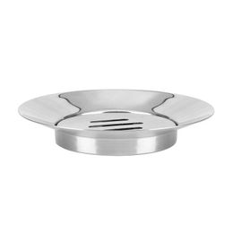 2021 new Stainless Steel Soap Dish Tray Draining Round Soap Box Holder for Shower Bathroom Kitchen Wholesale