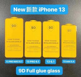 9HD full glue Screen Protectors For Apple Iphone 13 tempered glass Iphone13 pro max with paper packages