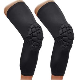 Elbow & Knee Pads Compression Leg Sleeves - Crashproof Extended Support Sleeve Sports Protective Kneepads For Basketball