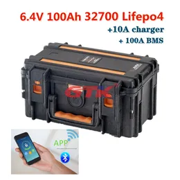 32700 Lifepo4 Battery pack 2S 6.4V 100Ah with 100A Balanced BMS forkids toy car light bulb, electronic scale+10A charger