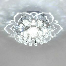 Chandeliers Modern 9W LED Crystal Chandelier Pendant Flower Shape Lamp Interior Hallway Bedroom Decoration Lighting Lights