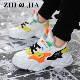 Fashion Winter Kids Shoes for Boys Sneakers Girls Sport Shoes Child Tenis Infantil Casual Warm Running Kids Shoes Boy Kids 29-39 G1025