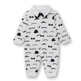 Spring Autumn Infant Baby Boys Gentleman Rompers Clothing Kids Boy Long Sleeve Clothes 210429