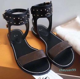 Sandali da donna Pantofole firmate Appartamenti estivi Stivaletti alti alla caviglia da uomo Gladiatore Slide Donna Scarpe basse casual Ladies Beach Roman 625