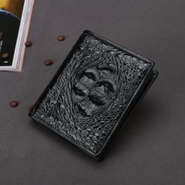 Wallets Luxurious2021 Leather Goods Crocodile Genuine Business Suit Clip Vertical Coin Purse Men's Wallet Short