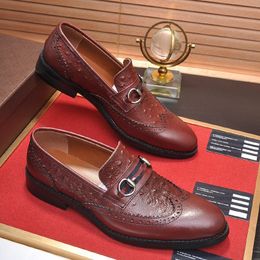 39 Model Fashion Men Casual Oxford Shoes Men's Red Print Business formal Leather Luxury Dress Shoes Wedding Party Men classic shiny Shoes