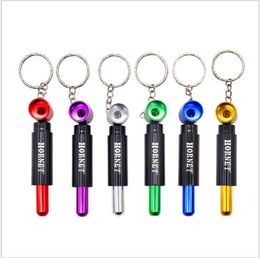 Hot metal pipe battery modeling aluminum alloy small tobacco pot with removable key chain