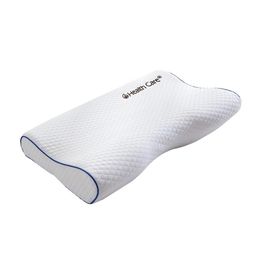 Memory Foam Bed Orthopaedic Pillow for Neck Pain Sleeping with Embroidered Pillowcase 50x30cm 220226