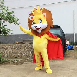 Mascot Costumes Animal Lion King Simba Mascot Costume Custom Fancy Outfit Anime Cosplay Kits Mascotte Theme Fancy Dress Carnival Costume