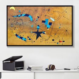 Abstract Art Modern Black Line Geometric Figure Painting Print On Canvas Wall Poster for Living Room Home Decor No Frame