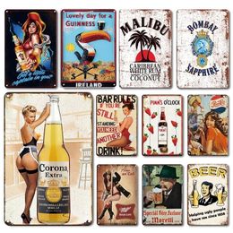 Classic Bar Rules Metal Painting Poster Tin Sign Ireland Beer Metal Plate For Beer Bar Pub Wall Decor Plaques Kitchen Dinner Room Signs Art Sticket Size 30X20cm