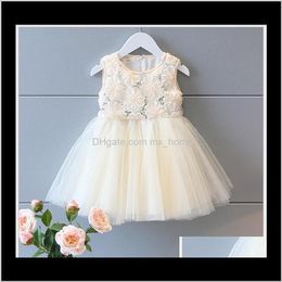 Summer Baby Girls Sleeveless Vest Dress Children Rose Flower Kids Net Yarn Tutu Skirt Cute Girl Princess Pitdl Cnqbc