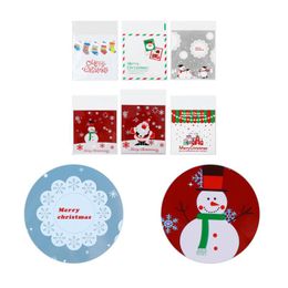 self adhesive christmas bags Canada - Gift Wrap 600pcs Christmas Cookie Treat Bags Candy Self Adhesive Storage Pouch