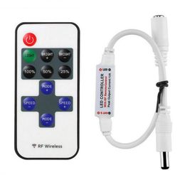 Led Dimmer DC5-24V 12A Mini Wireless RF Controller 11Keys Remote Controll for 5050/3528 Single Colour LED Strip Flexible Light