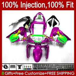 OEM Bodywork For KAWASAKI NINJA ZX900 ZX9 R ZX-9R 1998 1999 2000 2001 Body 17No.106 ZX 9R 9 R 900 CC 98-99 ZX-900 900CC ZX9R 98 99 00 01 Injection Mould Fairing Kit pink metal