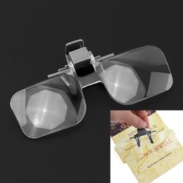 Acrylic Lens ABS Portable Glass Microscope Gripping Glasses Magnifier 2X Magnifying Glass Loupe with Black Bag for Reading Stamp Collecting