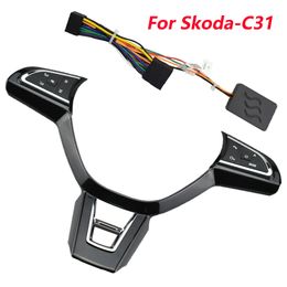 Button switch for skoda With Green Backlight multifunction steering wheel control volume phone audio
