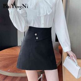 Package Hip Skirts Womens Irregular Harajuku Slim Elegant Office Ladies Short Mini Saias Falda Plus Size Casual 210506