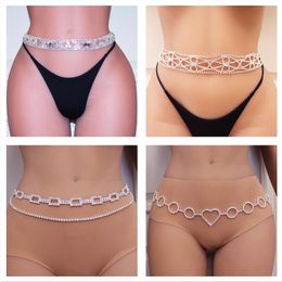 Shiny Rhinestone Belt Women's Sexy Navel Waist Chain Body Jewellery for Bikini Summer Beach Accessories