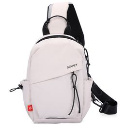 Messenger Bags Women Men Unisex Nylon Brief Reflection Waterproof Sport Cross Body Bag Black Beige Size 30.5*20*11cm