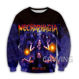 Men's Hoodies & Sweatshirts Fashion Women/Men's 3D Print Necrophagia Band Crewneck Harajuku Styles Tops Long Sleeve