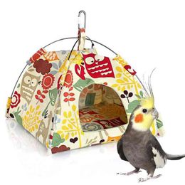 Bird Parrot Nest House Bed Habitat Cave Hanging Tent Parakeet Sleep Hut Hammock Birds Supplies S/L Drop Ship