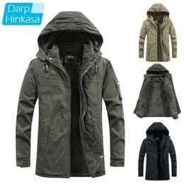 Winter Warm Parkas Jacket Men 100% Cotton Thick Fashion Casual Coat Military Windproof Hooded Jackets 211214