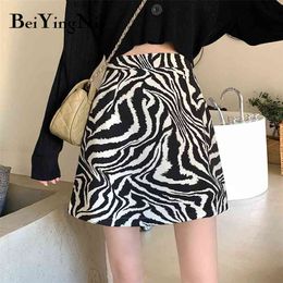 Sexy Mini Skirts Womens Zebra Pattern Club Leisure Vintage High Waist A Line Skirt Ladies Streetwear Fashion Harajuku 210506