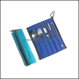 Other Kitchen Organization Kitchen, Dining Bar Home & Gardencotton Canvas Tableware Storage Bag Knife Fork Spoon Packing Bags Outdoor Picnic