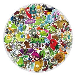 zombie car Canada - Cartoon Plants 60 Vs Zombie Game Stickers Luggage Refrigerator Scooter Car Graffiti Waterproof 02MH