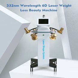 Professional Non-invasive 6D Lipo Laser Body Shape System 532nm Wavelength Slim Green Laser Cellulite reduction Fat Burning LED Lipolysis Machine