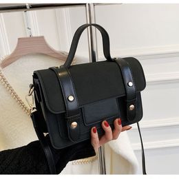 Trendy ladies shoulder bag retro large capacity Bag fashion messenger hand held small square bags