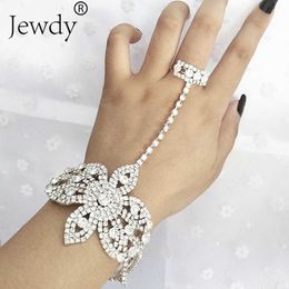22 Styles Rhinestone Finger Ring Bracelets On Hand Pulseras Mujer Wedding Crystal Statement Bangles For Women Charm Jewelry 2021 X0706