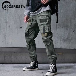 Cargo Pants Men Black Hip Hop Streetwear Fashion Cotton Joggers Sweatpants Casual Harem Trousers Summer Harajuku Clothing 211201