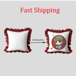 Creative Sublimation Lattic Pillow Cover Sofa Cushion Covers Bed Decorative Hotel Car Backrest Pillowcases Home Supplies