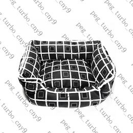 Black White Plaid Kennels Dog Bed Letter Logo Pet Kennel Pens Large Small Dogs Beds Supplies