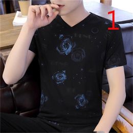 Men's short-sleeved T-shirt summer Korean version of the trendy handsome 210420