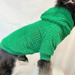 Designer Dog Apparel Green Towel Pet Hooded Sweatshirts Puppy Teddy Schnauzer Casual Dog Hoodies