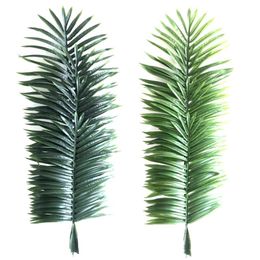 Decorative Flowers & Wreaths 80-140cm Tropical Palm Plants Large Artificial Tree Branches Plastic Fake Leaves Green For Home Garden Room Off